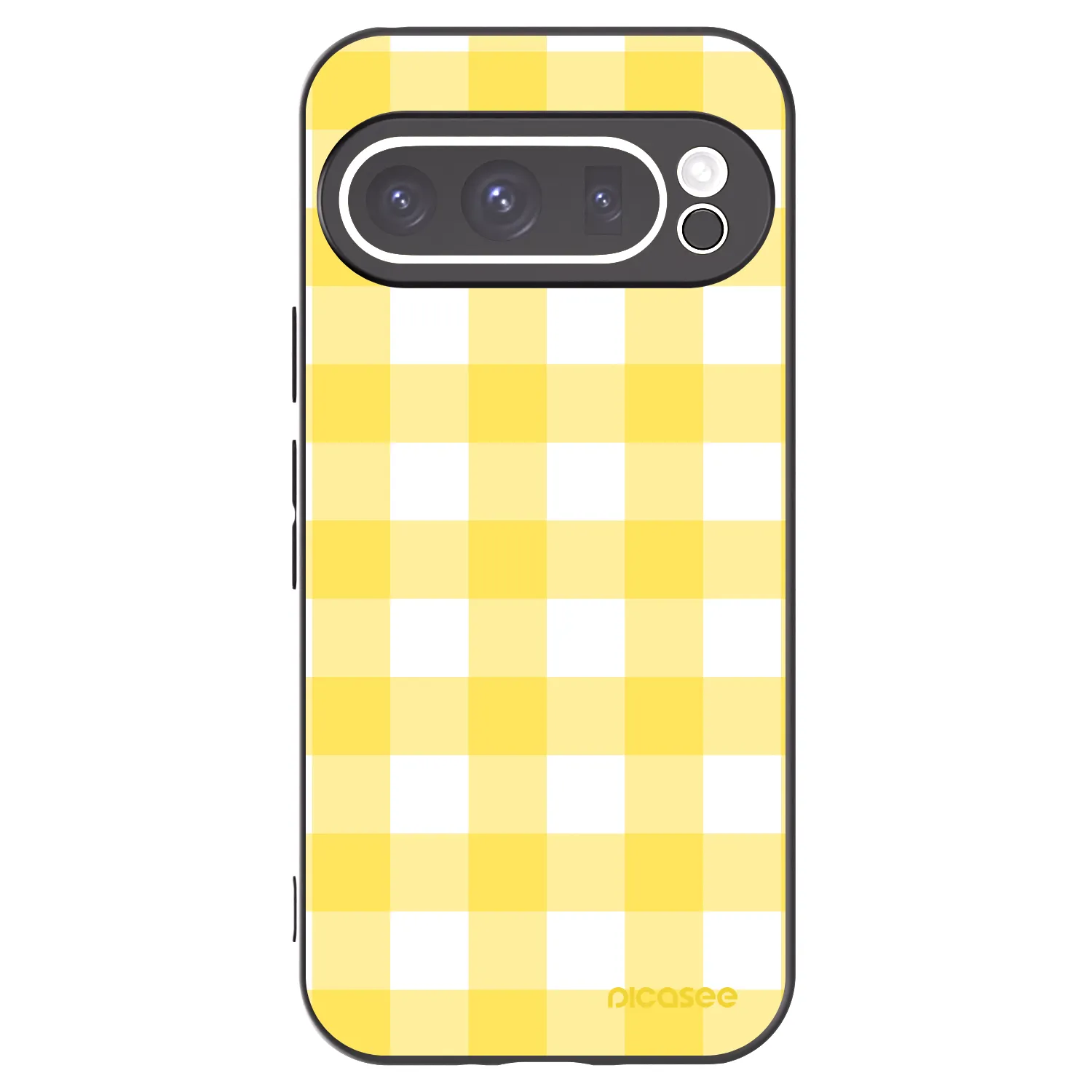 Picasee Μαύρη θήκη σιλικόνης για Google Pixel 9 Pro - Gride lemon