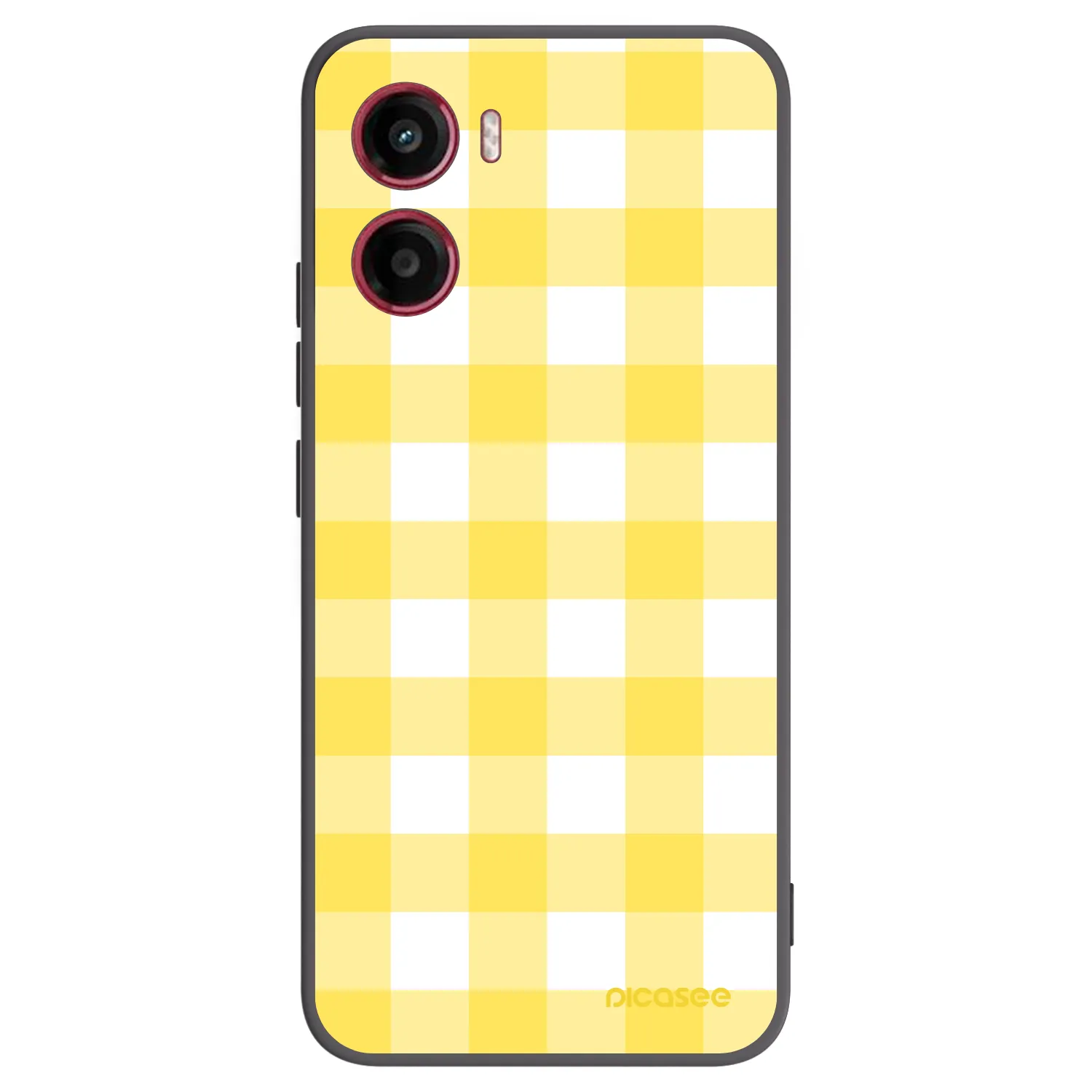 Picasee Μαύρη θήκη σιλικόνης για Motorola Moto G05 - Gride lemon