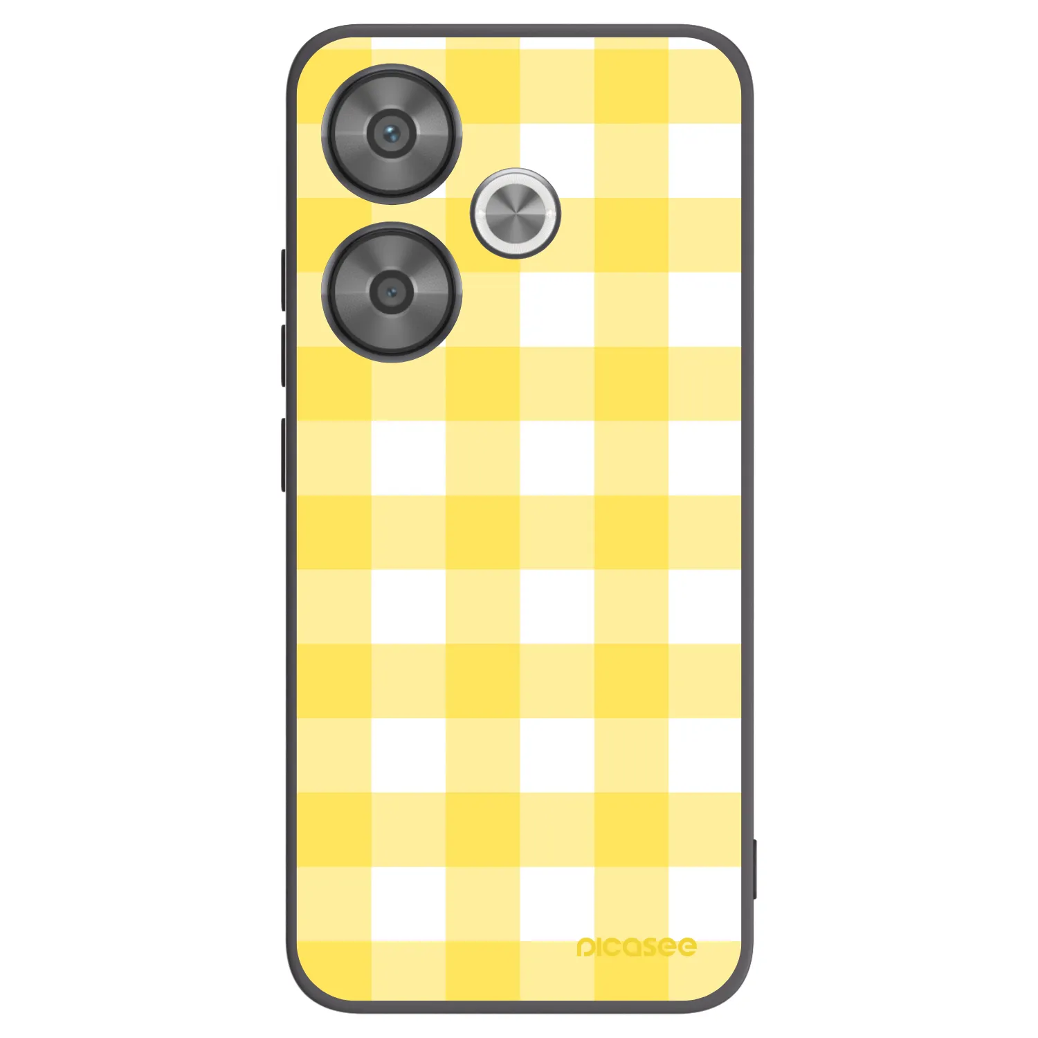 Picasee Μαύρη θήκη σιλικόνης για Xiaomi Poco F6 - Gride lemon