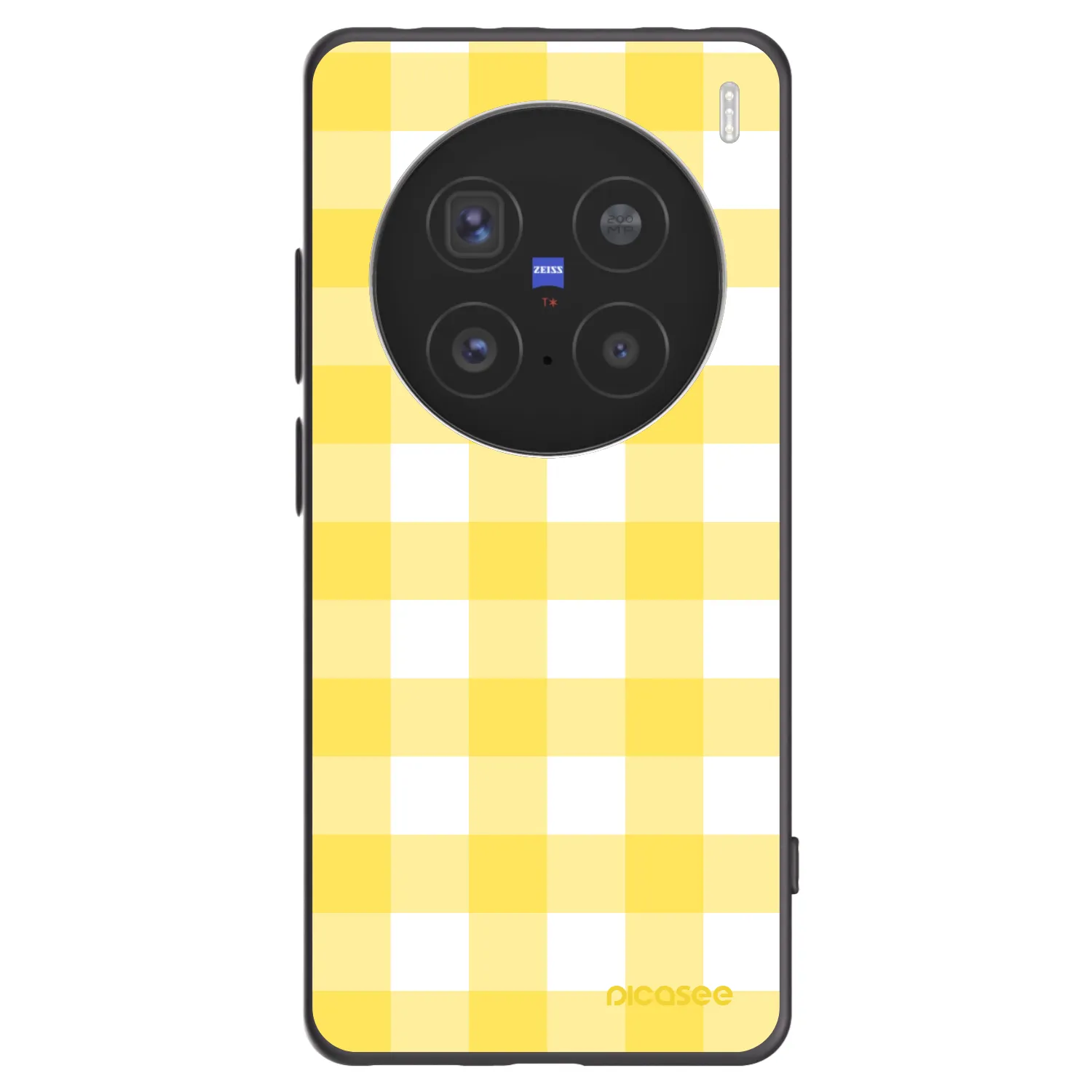 Picasee Μαύρη θήκη σιλικόνης για Vivo X200 Pro - Gride lemon