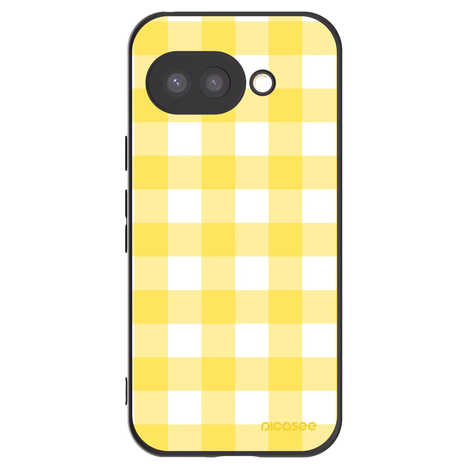 Picasee Μαύρη θήκη σιλικόνης για Google Pixel 9a - Gride lemon