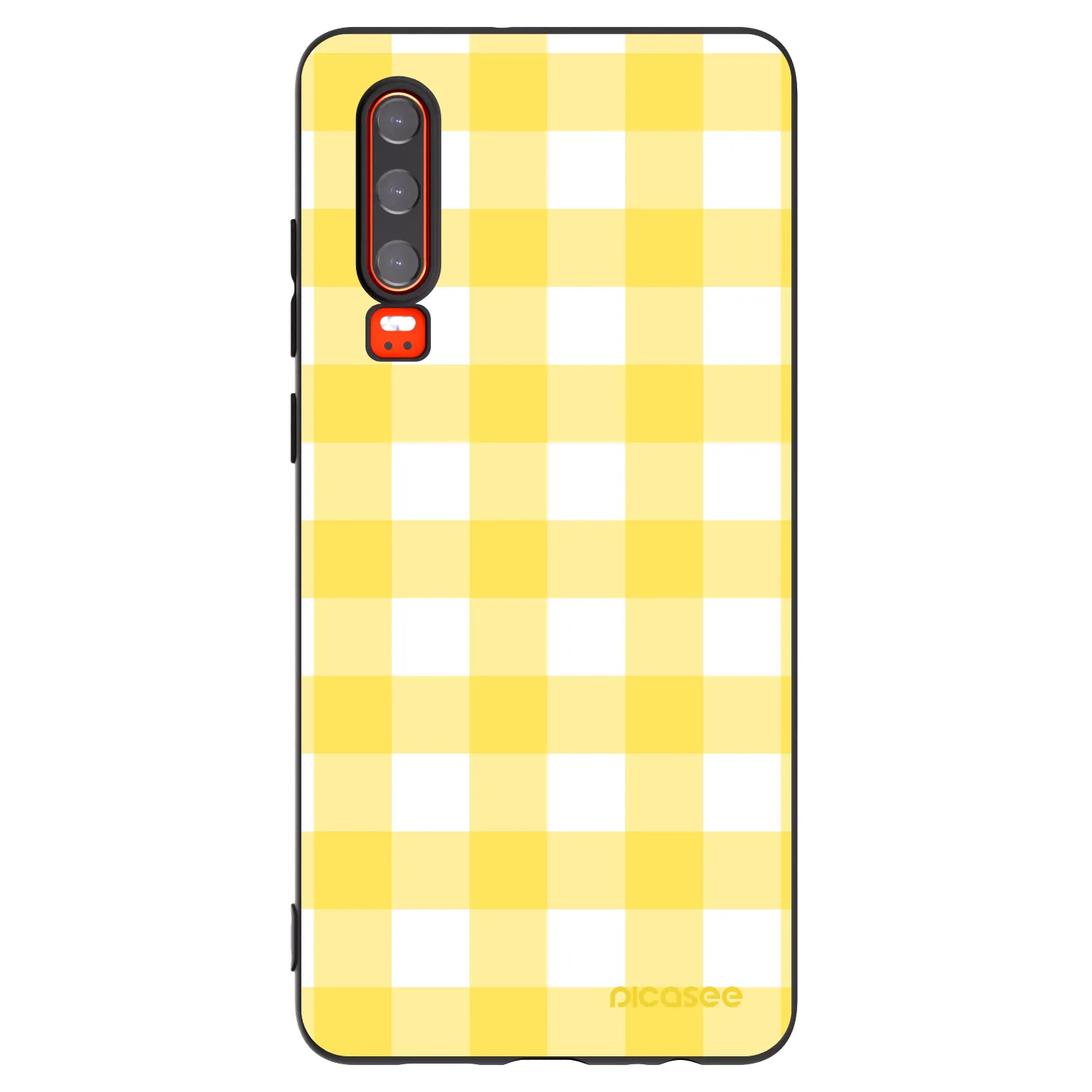 Picasee Μαύρη θήκη σιλικόνης για Huawei P30 - Gride lemon
