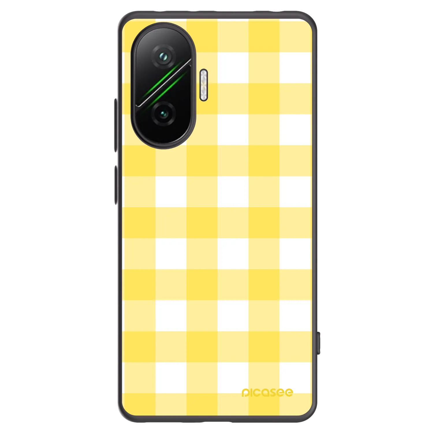 Picasee Μαύρη θήκη σιλικόνης για Xiaomi Poco F7 5G - Gride lemon