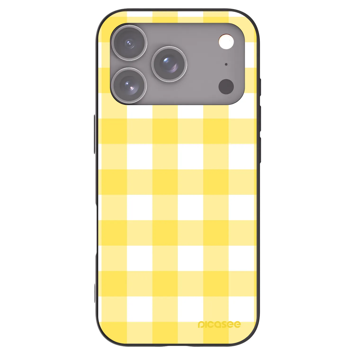 Picasee Μαύρη θήκη σιλικόνης για Apple iPhone 17 Pro - Gride lemon