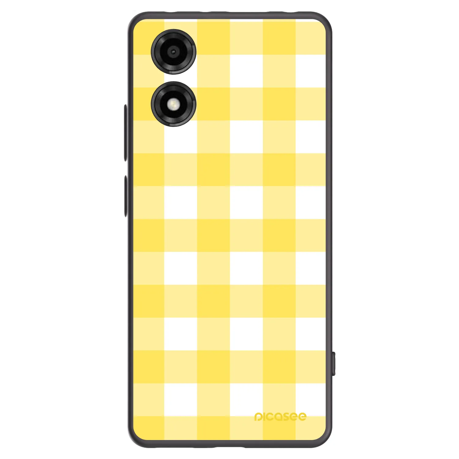 Picasee Μαύρη θήκη σιλικόνης για Motorola Moto E14 - Gride lemon