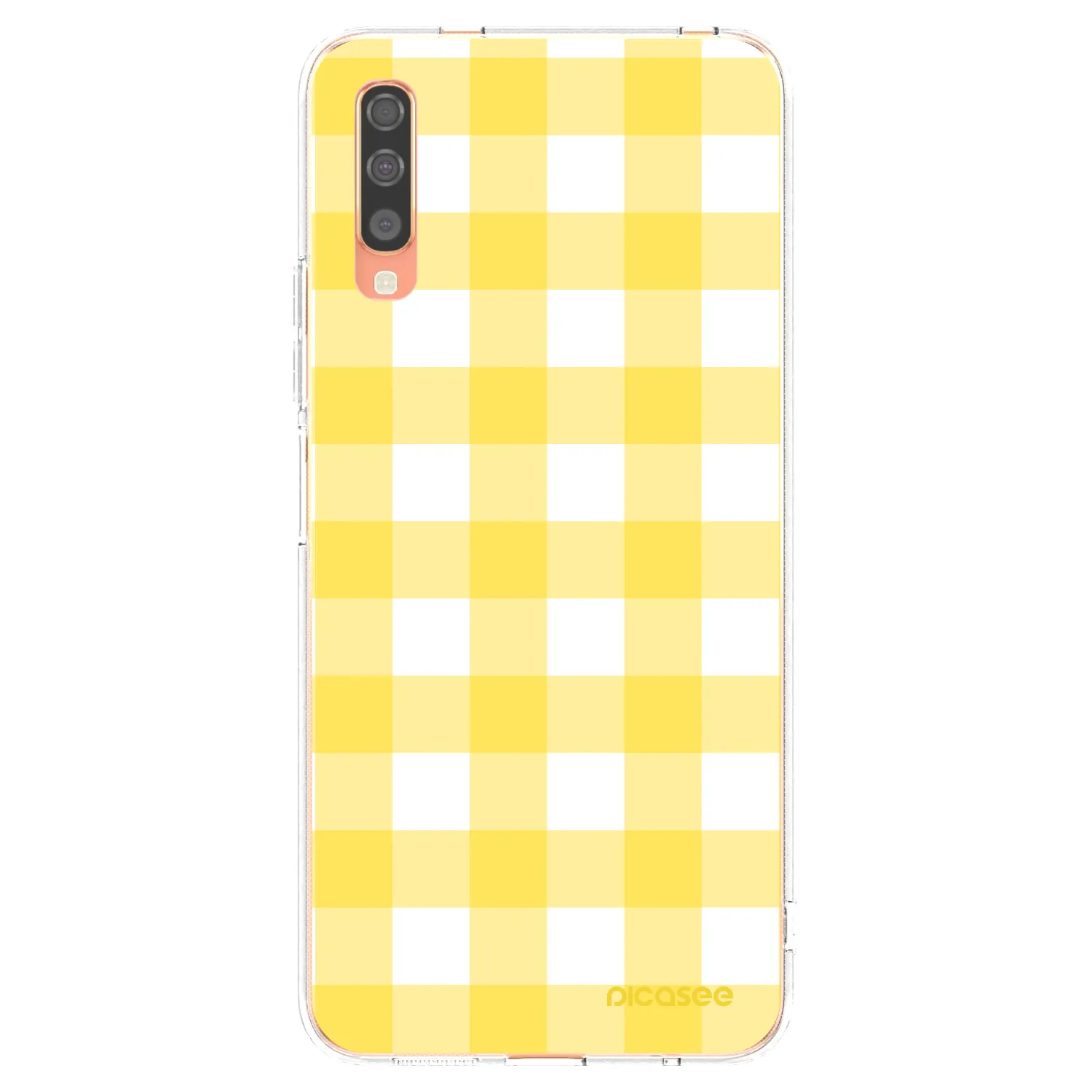 Picasee διαφανής θήκη σιλικόνης Samsung Galaxy A70 A705F - Gride lemon