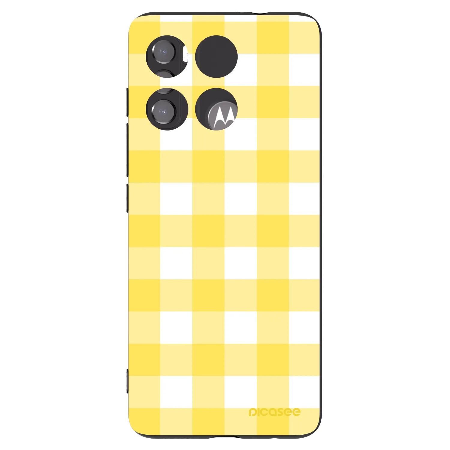 Picasee Μαύρη θήκη σιλικόνης για Motorola Edge 60 5G - Gride lemon