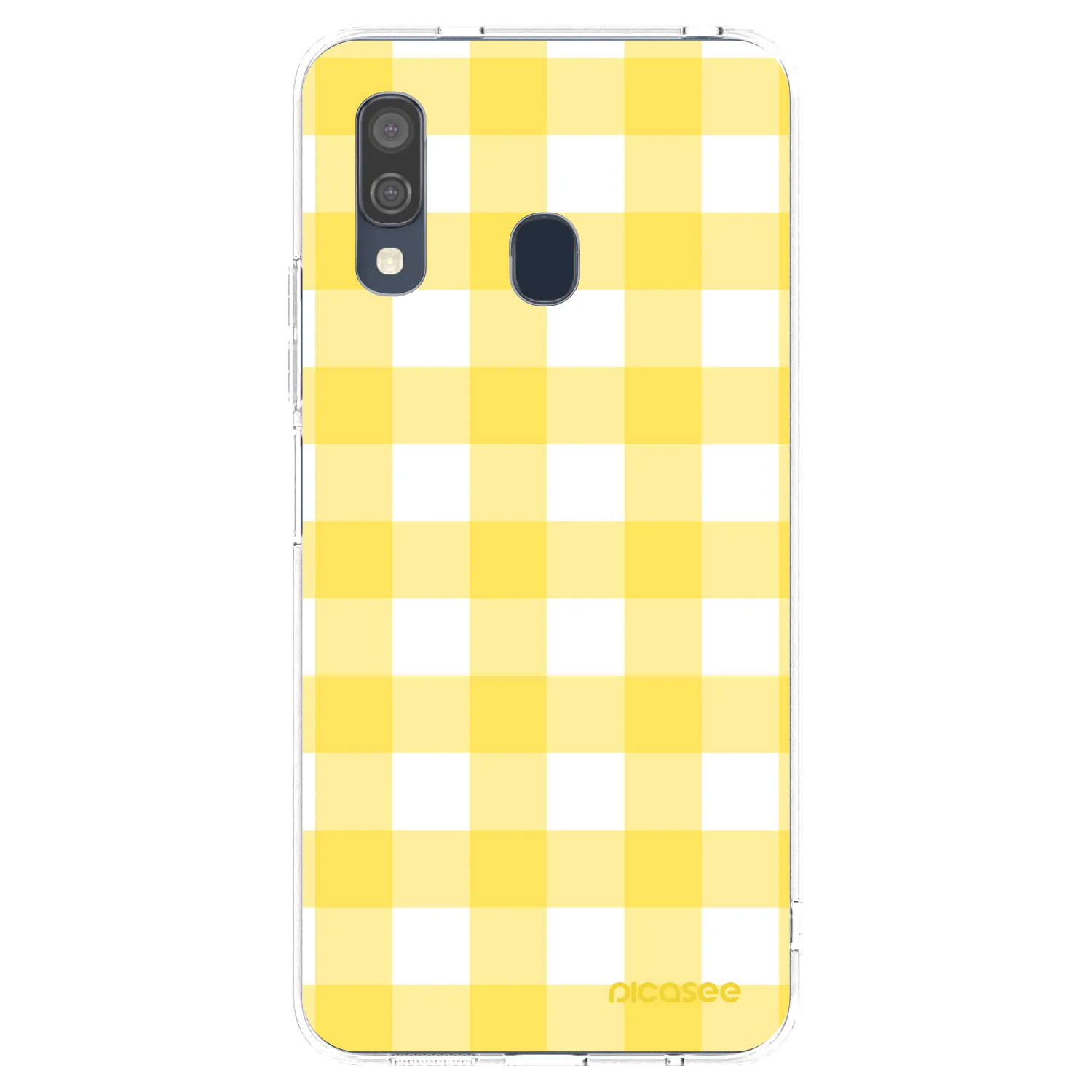 Picasee διαφανής θήκη σιλικόνης Samsung Galaxy A40 A405F - Gride lemon