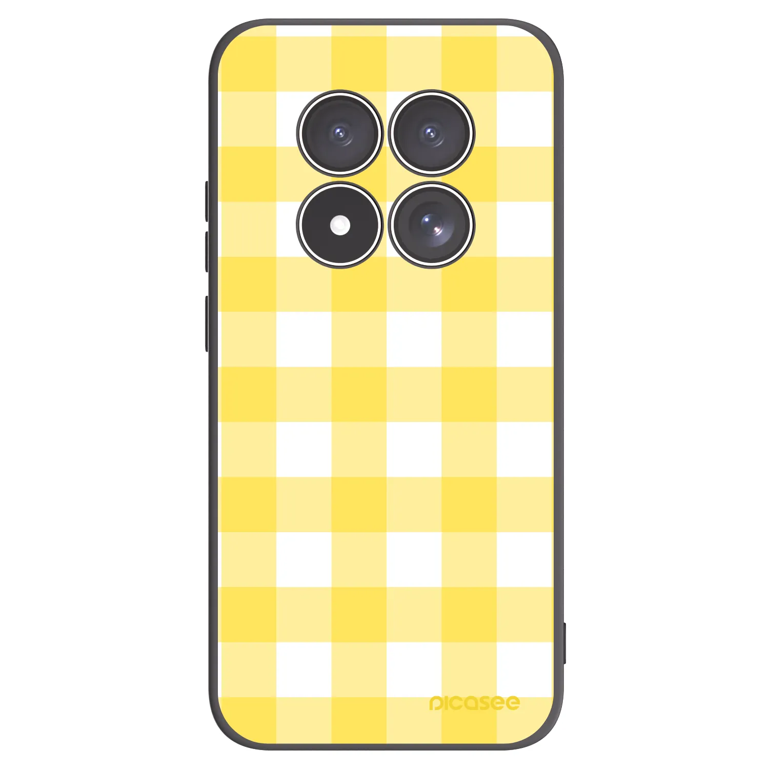 Picasee Μαύρη θήκη σιλικόνης για Xiaomi Redmi Note 15 Pro 4G - Gride lemon