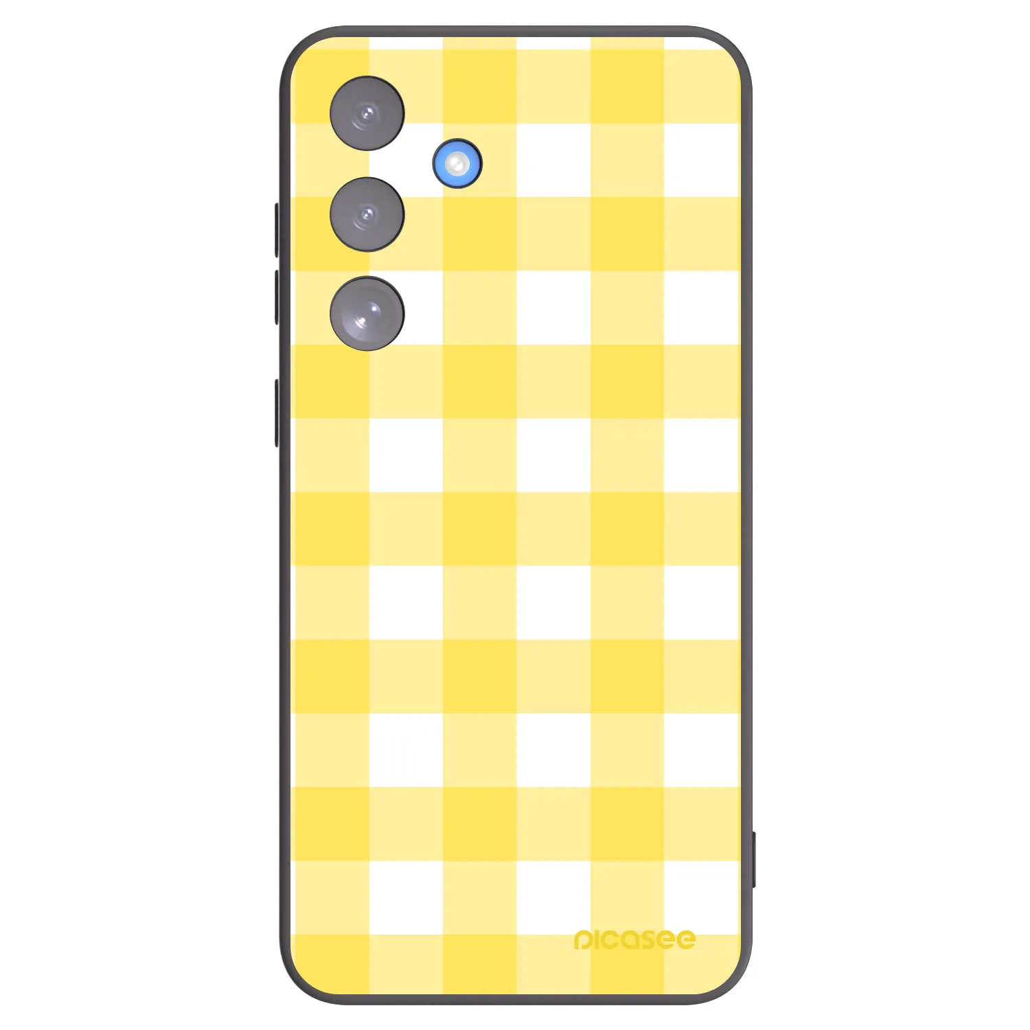 Picasee Μαύρη θήκη σιλικόνης για Samsung Galaxy S25 FE 5G - Gride lemon