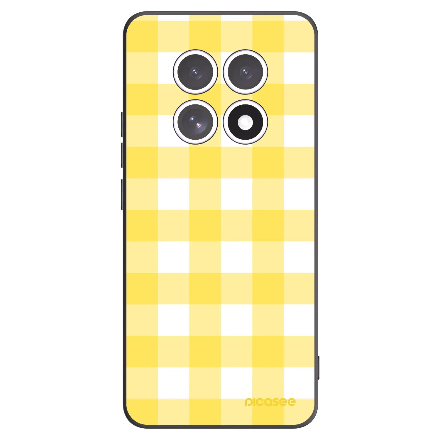 Picasee Μαύρη θήκη σιλικόνης για Xiaomi Redmi Note 15 4G - Gride lemon
