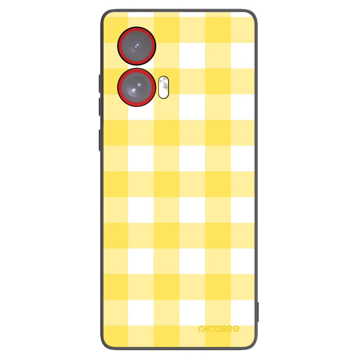 Picasee Μαύρη θήκη σιλικόνης για Motorola Edge 50 Fusion - Gride lemon