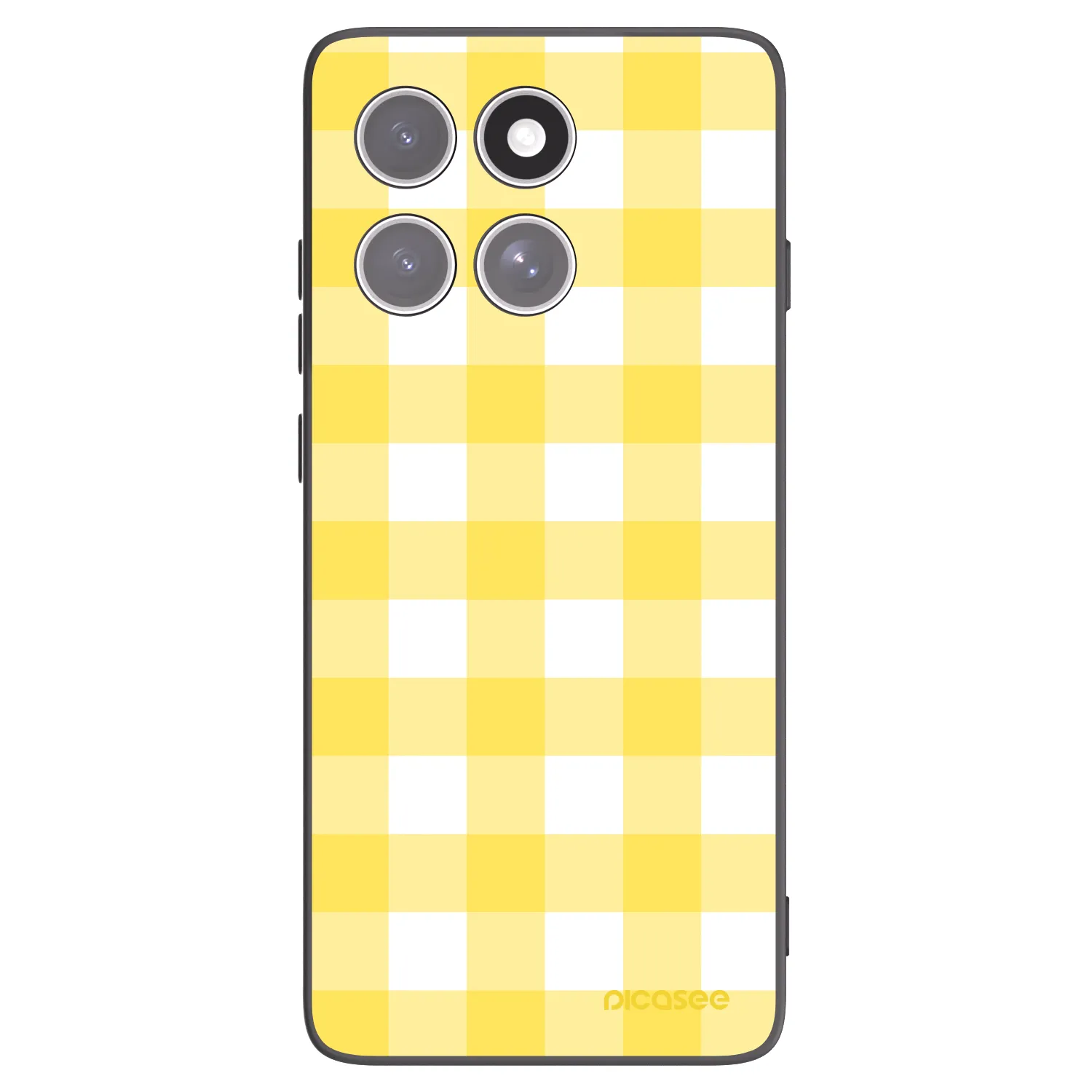 Picasee Μαύρη θήκη σιλικόνης για Motorola Edge 60 Fusion - Gride lemon