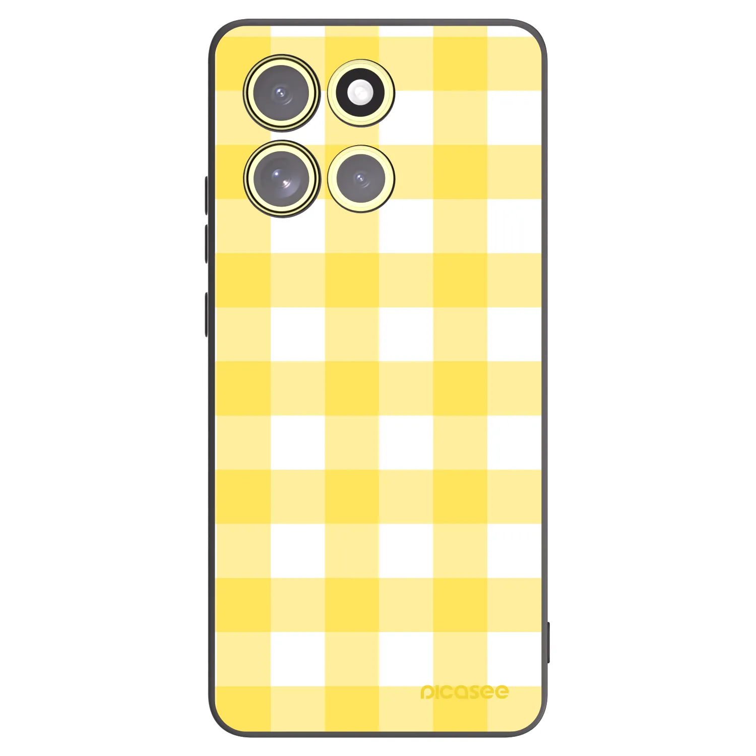 Picasee Μαύρη θήκη σιλικόνης για Motorola Moto G86 Power 5G - Gride lemon