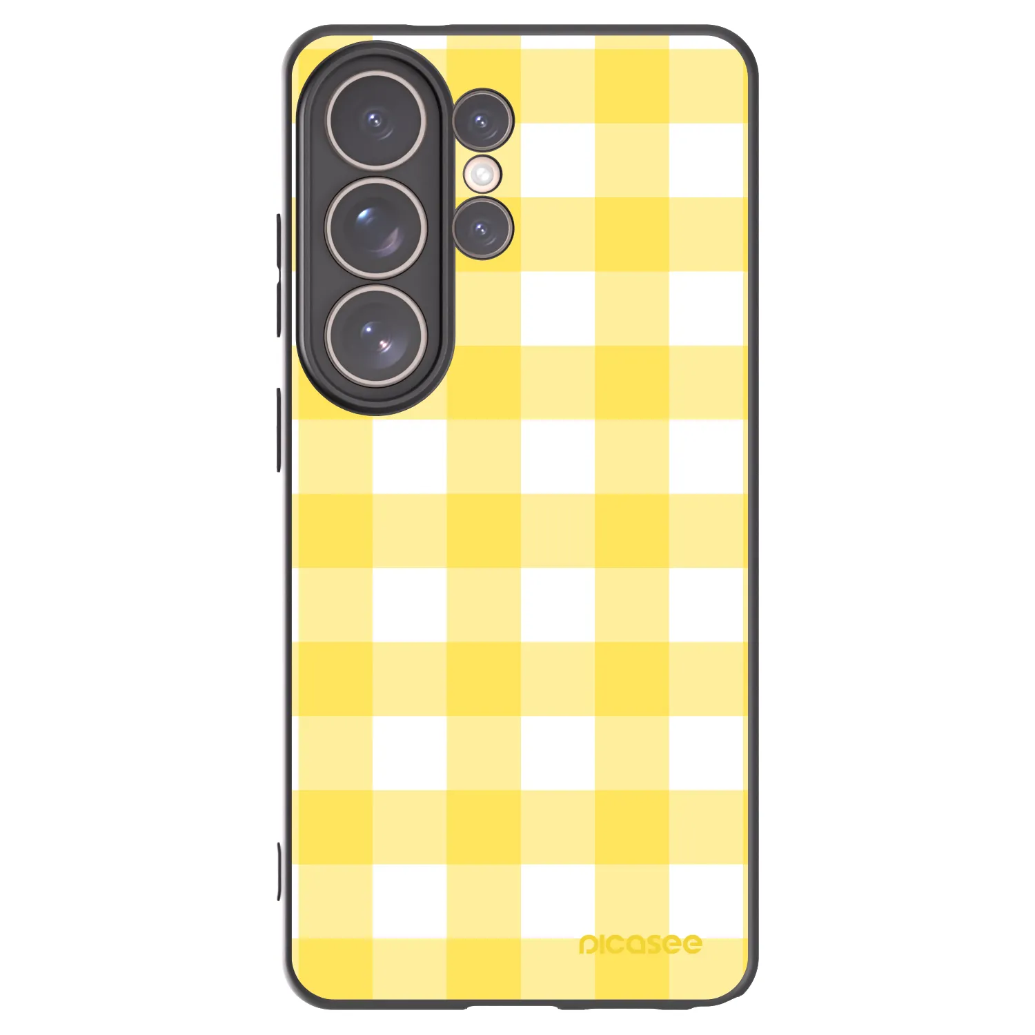Picasee Μαύρη θήκη σιλικόνης για Samsung Galaxy S26 Ultra - Gride lemon
