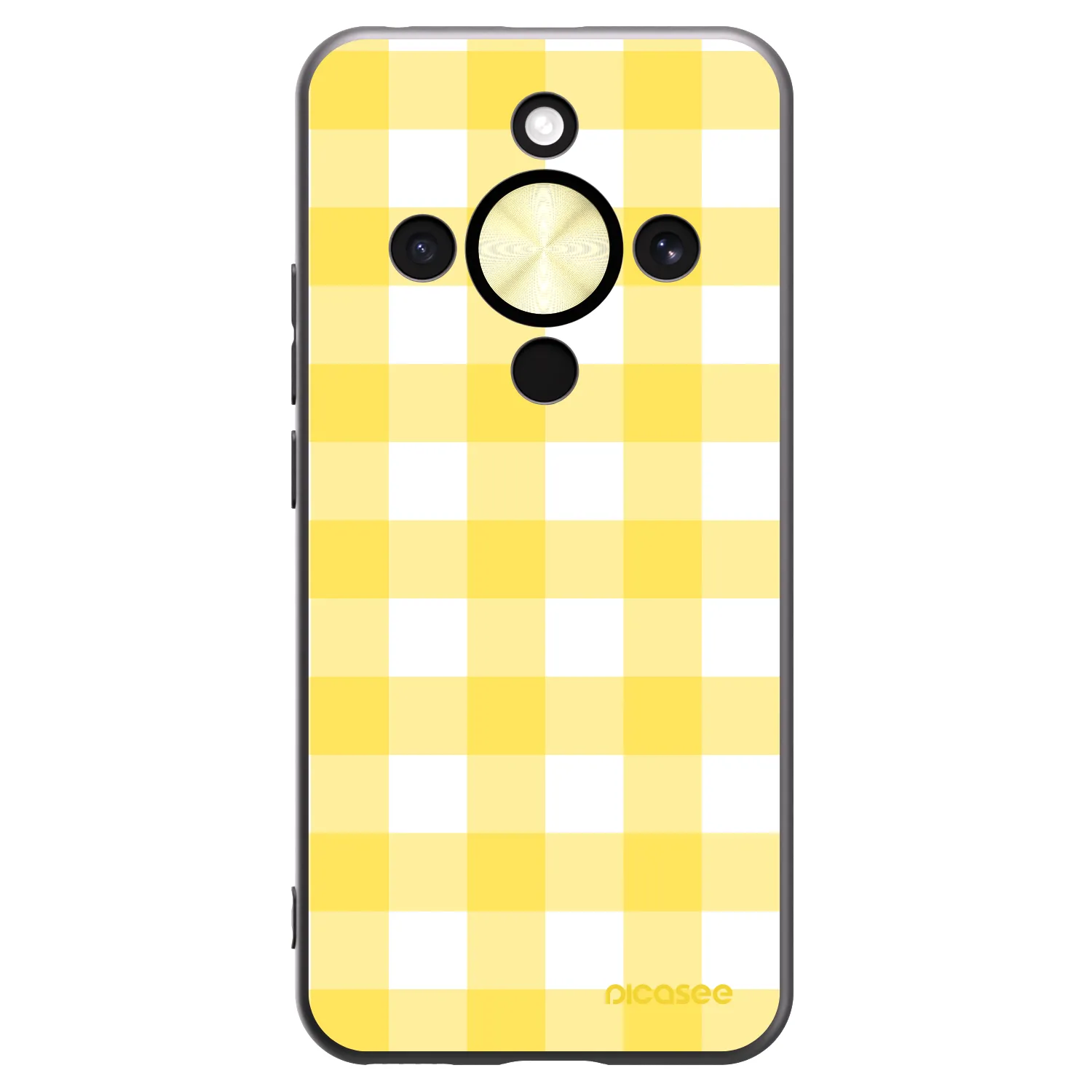 Picasee Μαύρη θήκη σιλικόνης για Honor Magic8 Lite 5G - Gride lemon