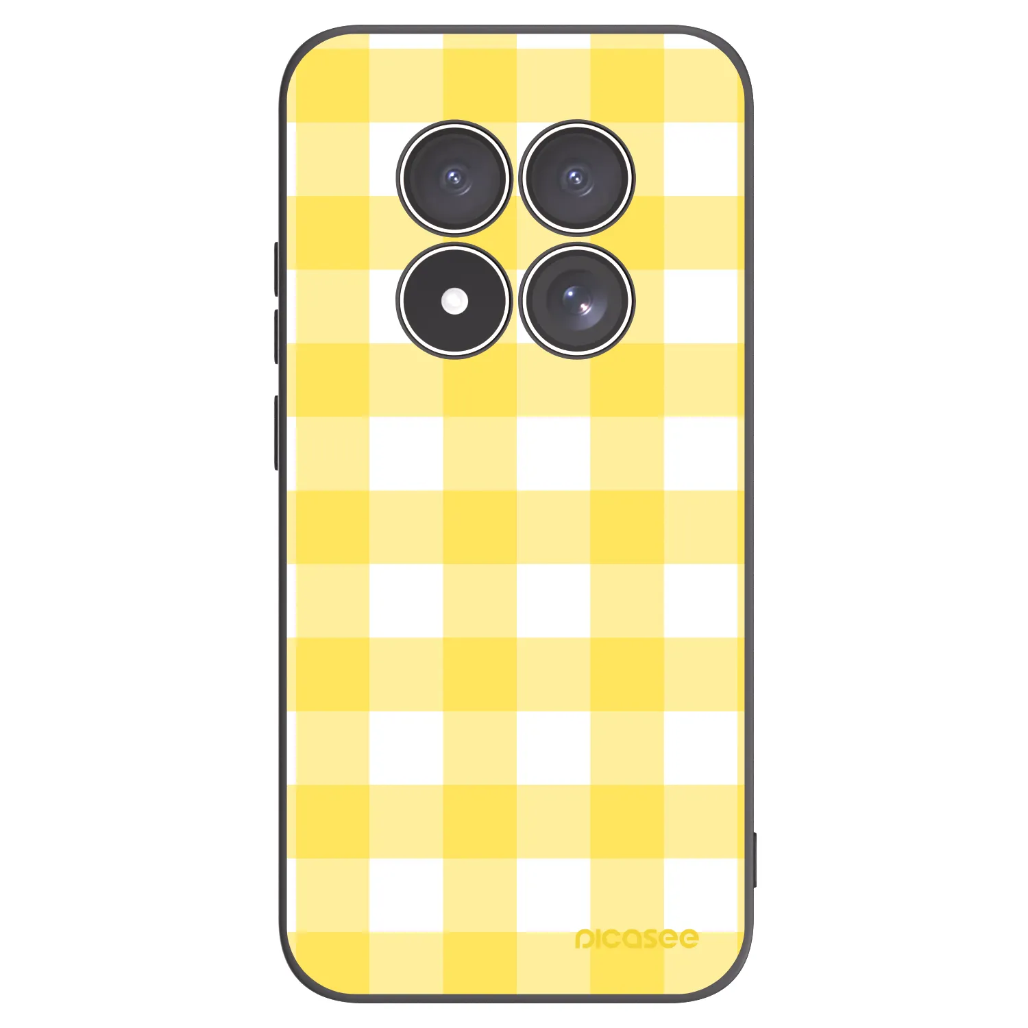 Picasee Μαύρη θήκη σιλικόνης για Xiaomi Redmi Note 15 Pro 5G - Gride lemon