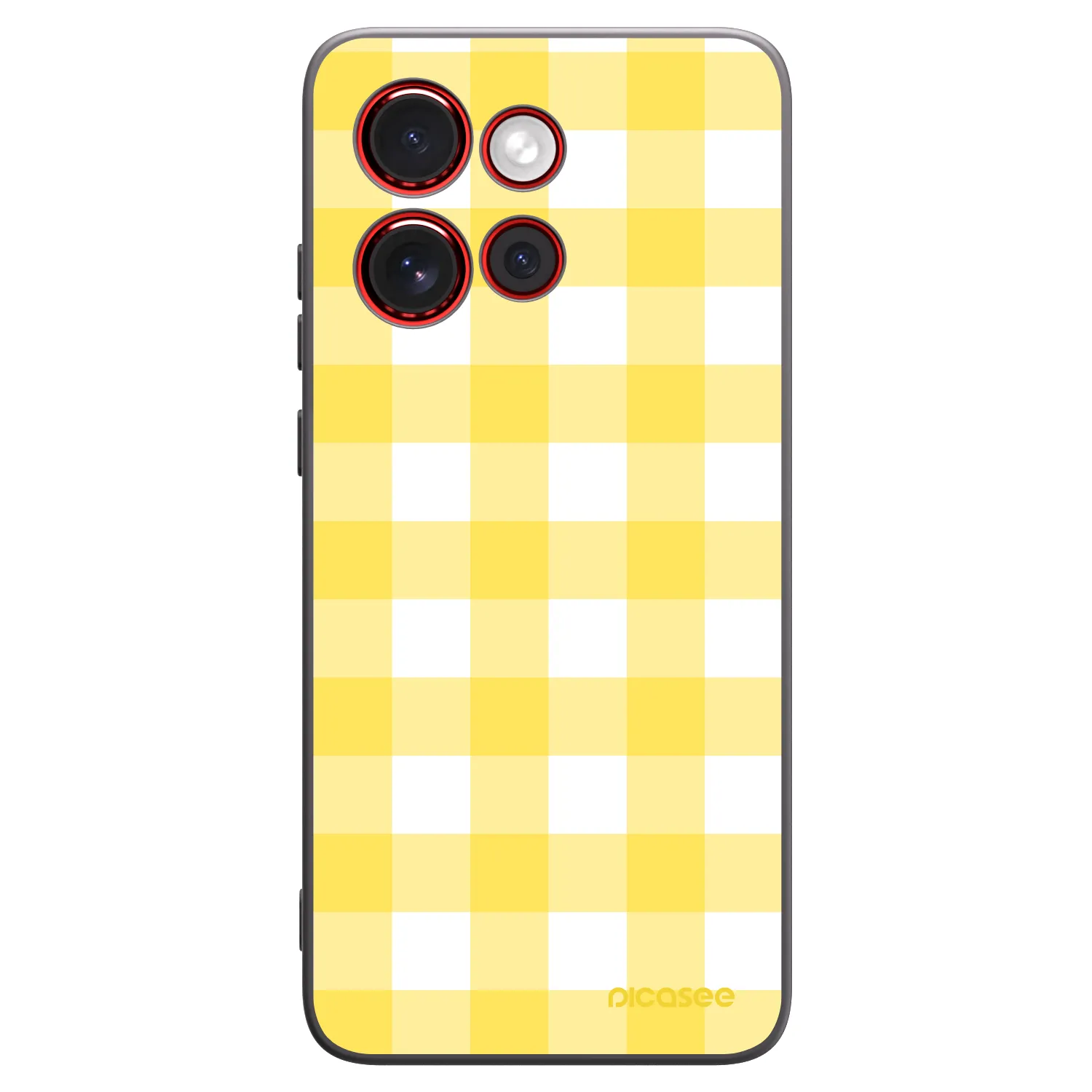 Picasee Μαύρη θήκη σιλικόνης για Motorola Edge 60 Neo 5G - Gride lemon