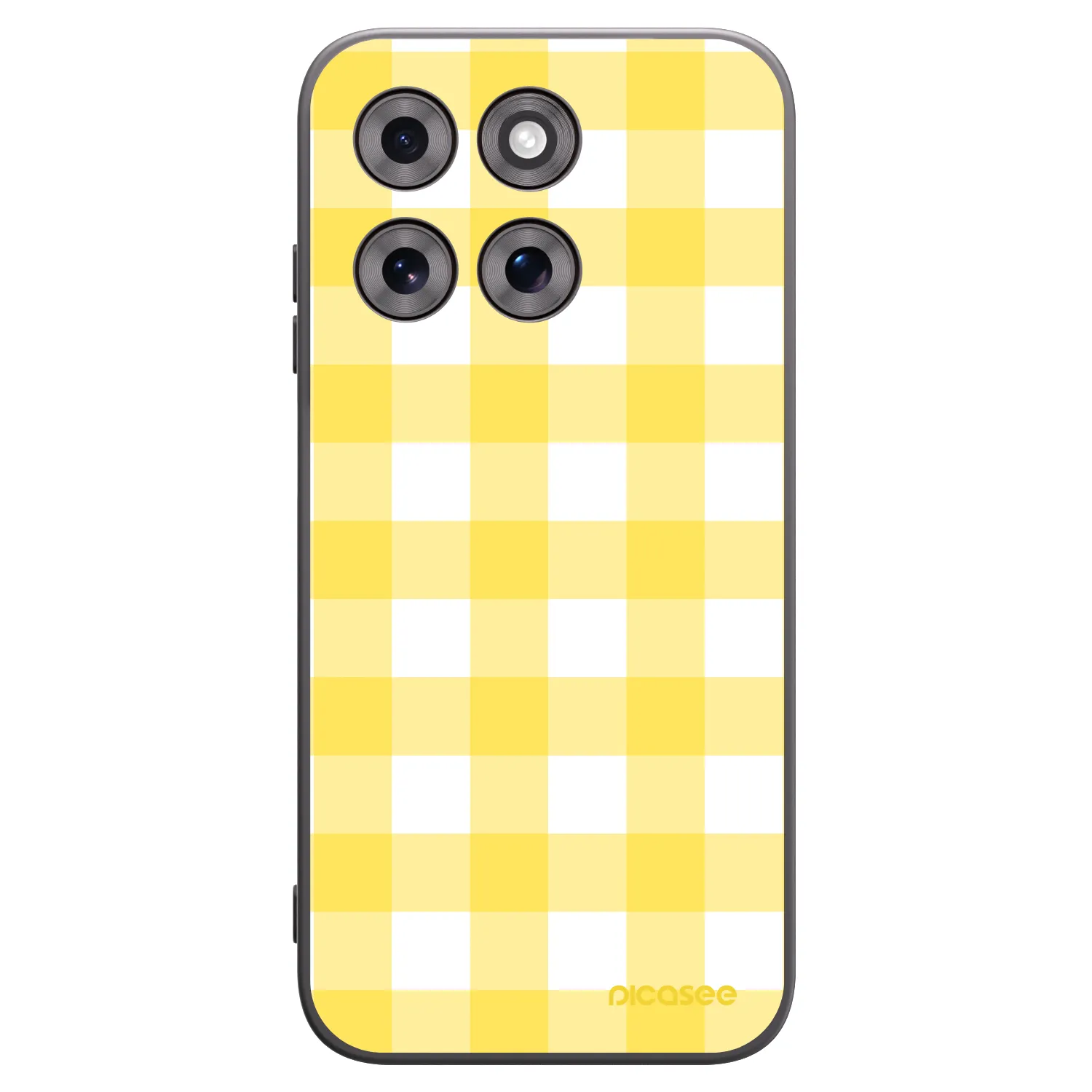 Picasee Μαύρη θήκη σιλικόνης για Motorola Moto G77 - Gride lemon