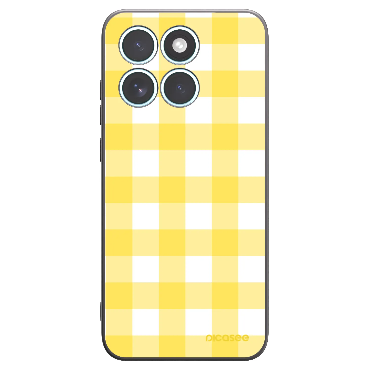 Picasee Μαύρη θήκη σιλικόνης για Motorola Edge 70 Fusion - Gride lemon