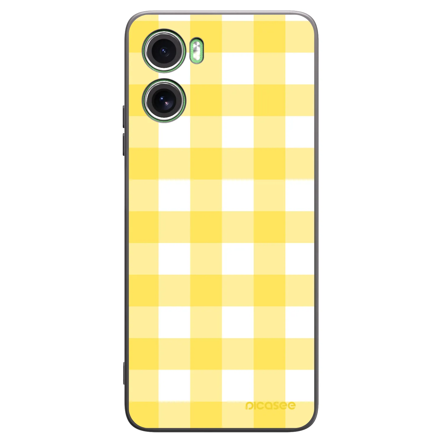 Picasee Μαύρη θήκη σιλικόνης για Motorola Moto G06 - Gride lemon