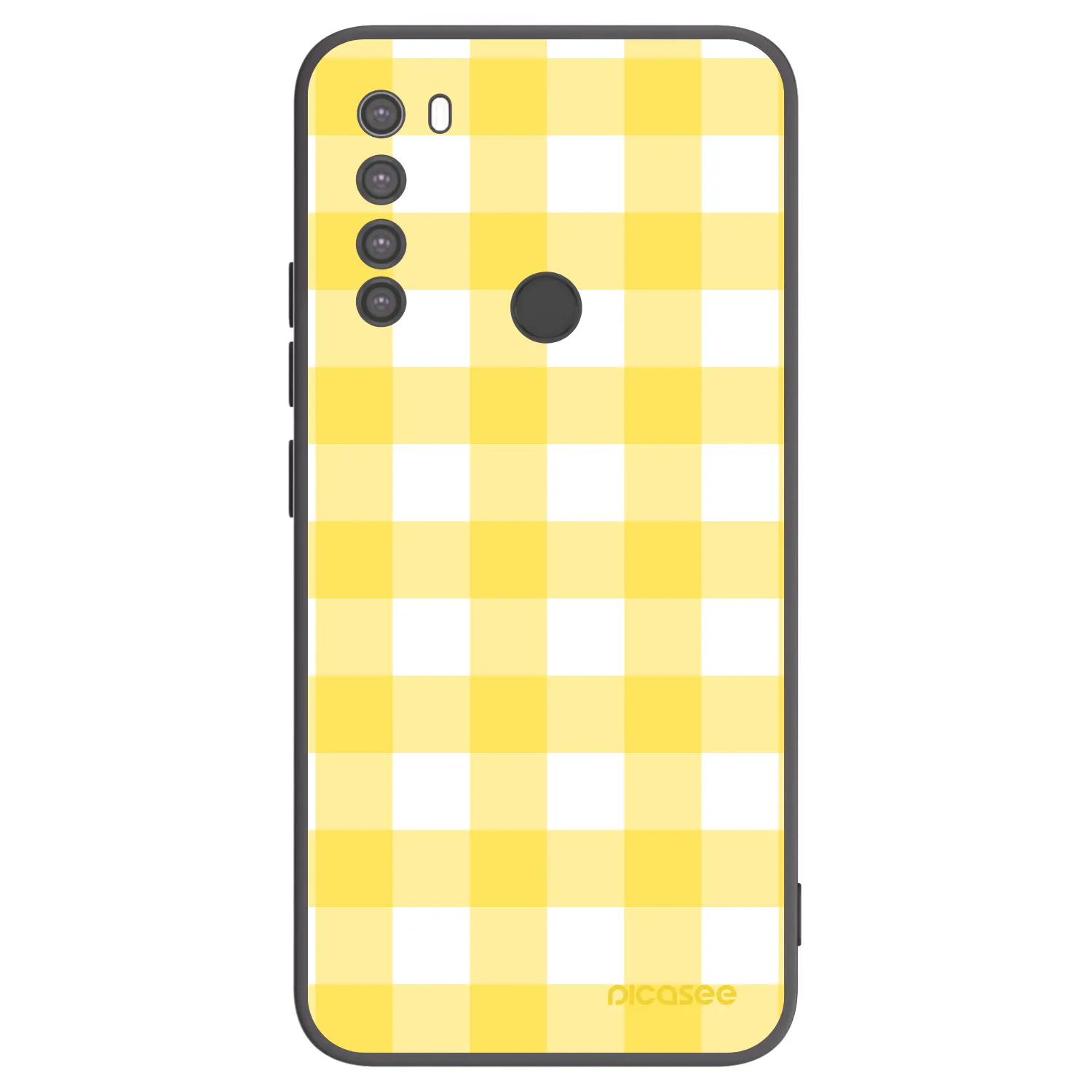 Picasee Μαύρη θήκη σιλικόνης για Xiaomi Redmi Note 8 - Gride lemon