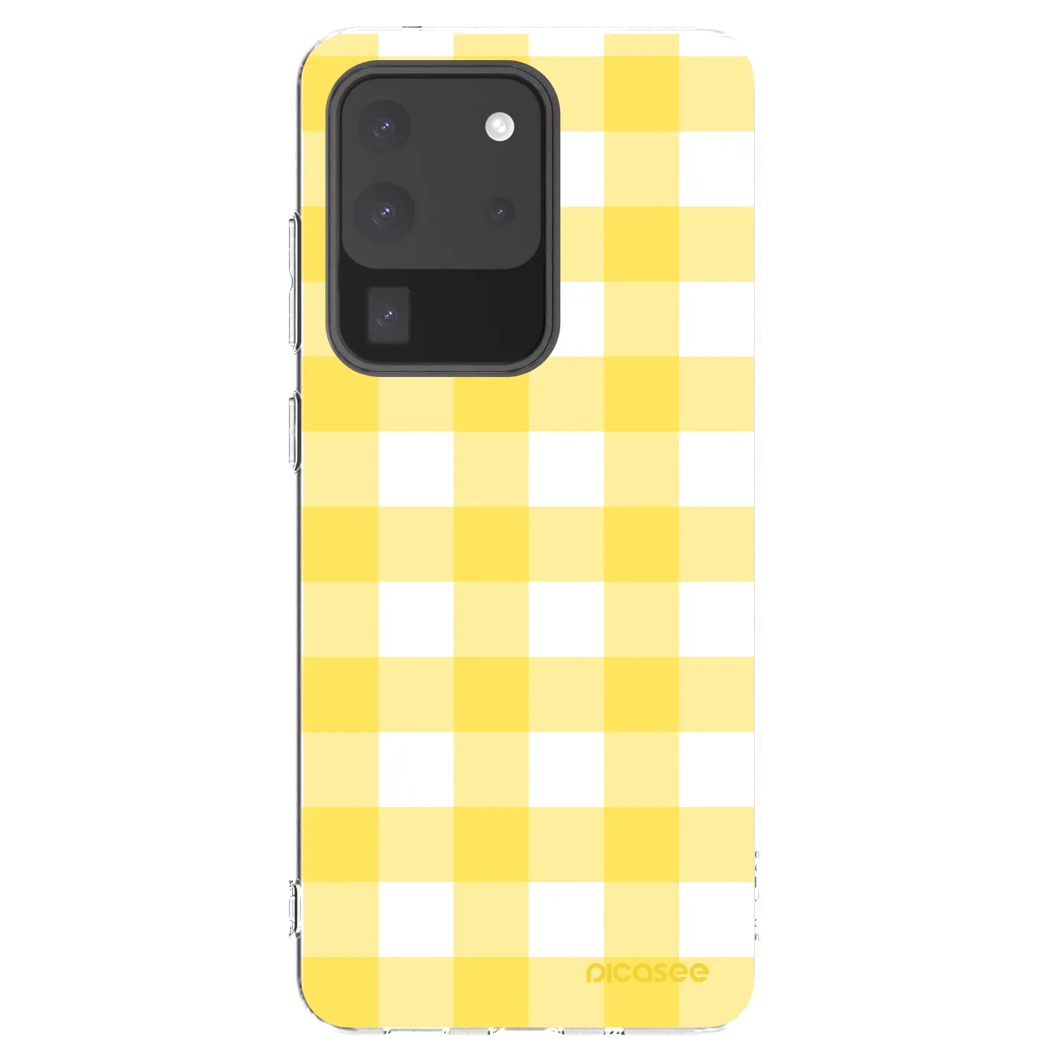 Picasee διαφανής θήκη σιλικόνης Samsung Galaxy S20 Ultra 5G G988F - Gride lemon