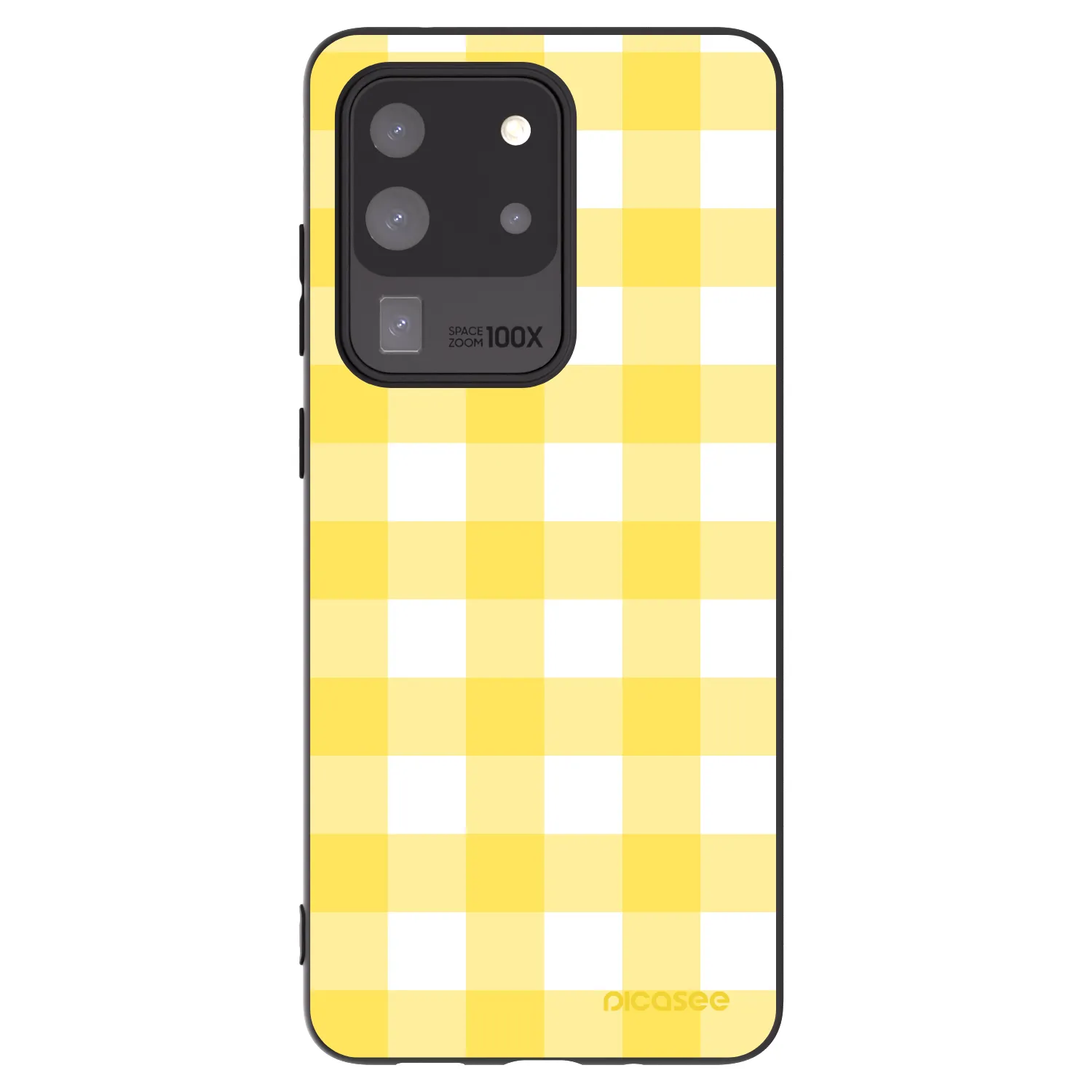 Picasee Μαύρη θήκη σιλικόνης για Samsung Galaxy S20 Ultra 5G G988F - Gride lemon