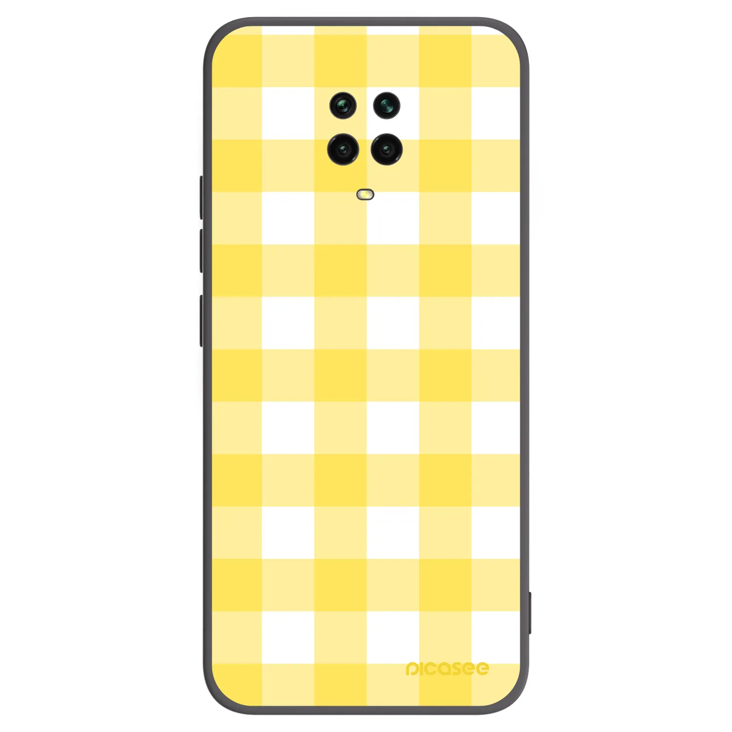 Picasee Μαύρη θήκη σιλικόνης για Xiaomi Redmi Note 9 Pro - Gride lemon