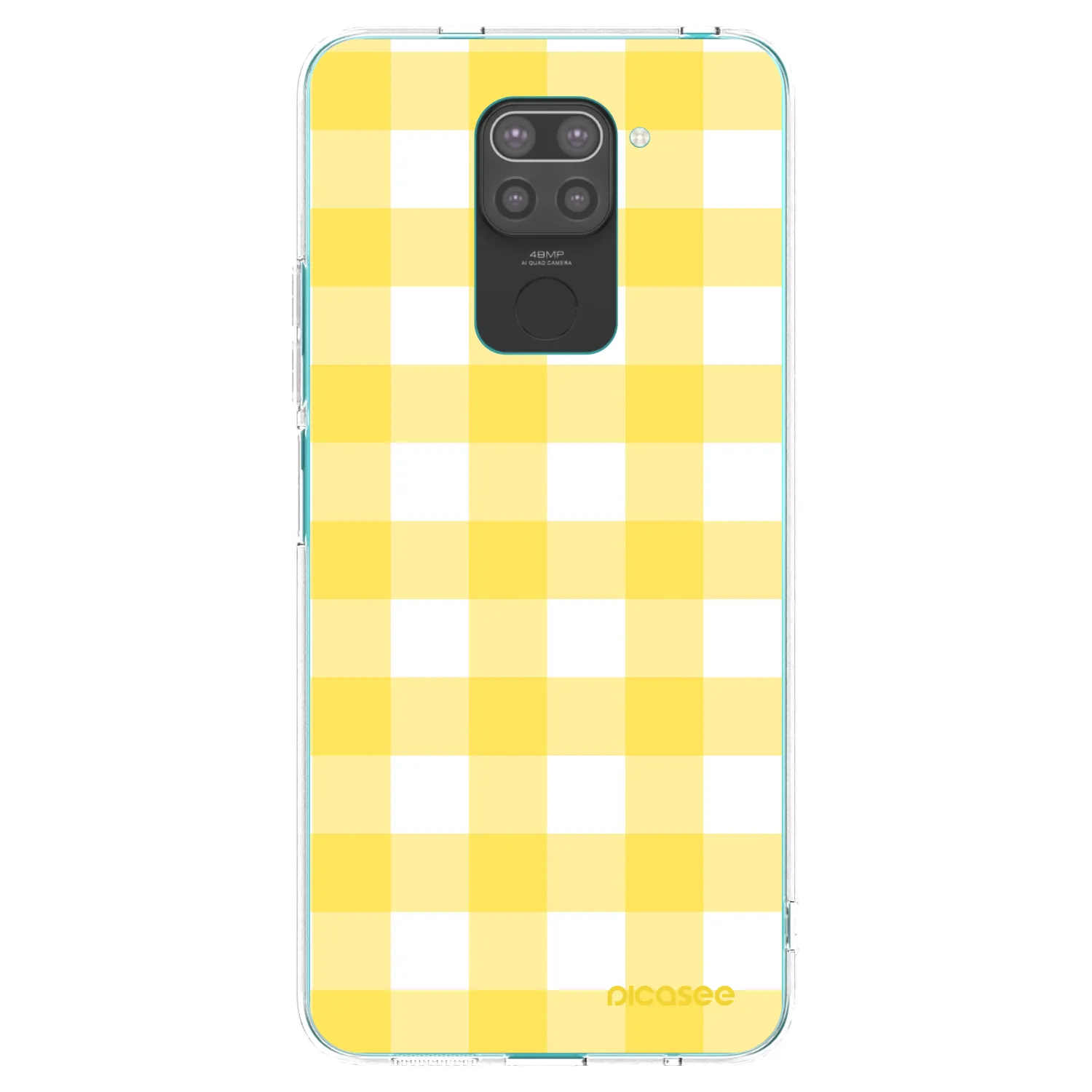 Picasee Μαύρη θήκη σιλικόνης για Xiaomi Redmi Note 9 - Gride lemon