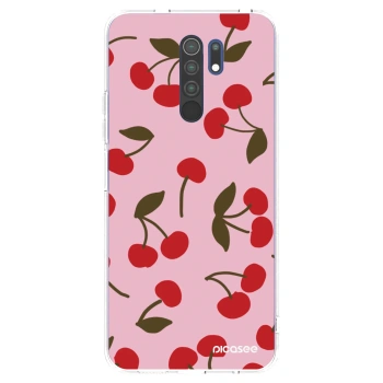 Picasee διαφανής θήκη σιλικόνης Xiaomi Redmi 9 - Cherry