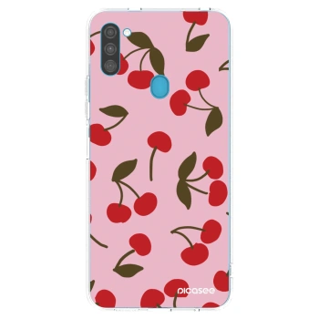 Picasee διαφανής θήκη σιλικόνης Samsung Galaxy M11 - Cherry