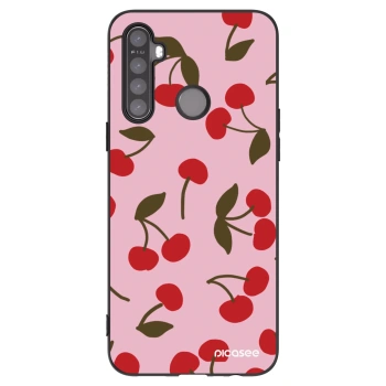 Picasee Μαύρη θήκη σιλικόνης για Realme 5 - Cherry
