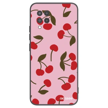 Picasee Μαύρη θήκη σιλικόνης για Samsung Galaxy A42 A426B - Cherry