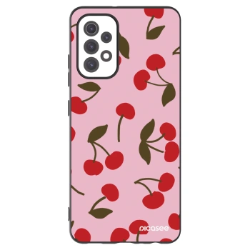 Picasee Μαύρη θήκη σιλικόνης για Samsung Galaxy A32 5G A326B - Cherry
