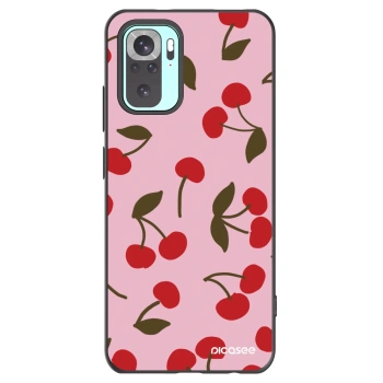 Picasee Μαύρη θήκη σιλικόνης για Xiaomi Redmi Note 10 Pro - Cherry