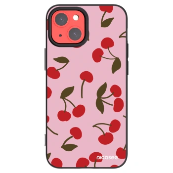 Picasee Μαύρη θήκη σιλικόνης για Apple iPhone 13 mini - Cherry