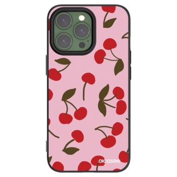 Picasee Μαύρη θήκη σιλικόνης για Apple iPhone 13 Pro - Cherry
