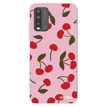 Picasee Μαύρη θήκη σιλικόνης για Xiaomi Redmi 9T - Cherry
