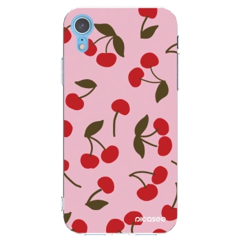 Picasee διαφανής θήκη σιλικόνης Apple iPhone XR - Cherry