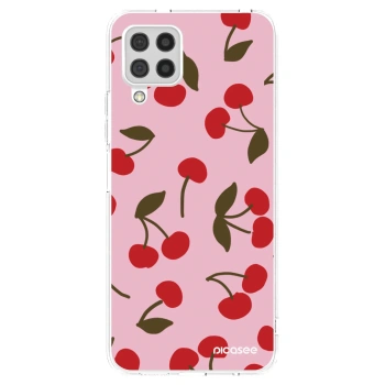 Picasee διαφανής θήκη σιλικόνης Samsung Galaxy A22 A225F 4G - Cherry