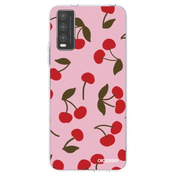 Picasee διαφανής θήκη σιλικόνης Vivo Y20s - Cherry