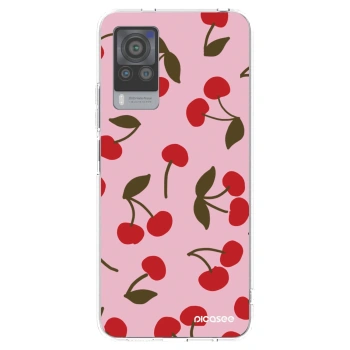 Picasee διαφανής θήκη σιλικόνης Vivo X60 Pro 5G - Cherry