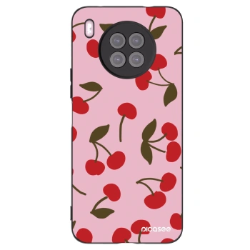 Picasee Μαύρη θήκη σιλικόνης για Huawei Nova 8i - Cherry