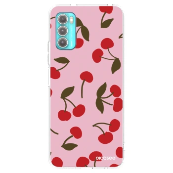 Picasee διαφανής θήκη σιλικόνης Motorola Moto G60 - Cherry