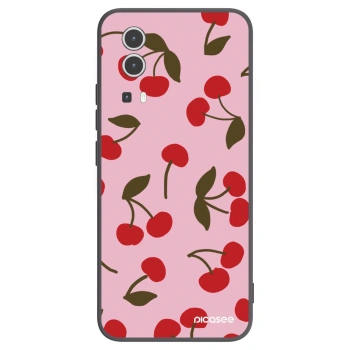 Picasee Μαύρη θήκη σιλικόνης για Vivo Y72 5G - Cherry