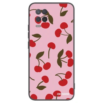 Picasee Μαύρη θήκη σιλικόνης για Realme 8 5G - Cherry