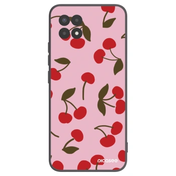 Picasee Μαύρη θήκη σιλικόνης για Realme 8i - Cherry