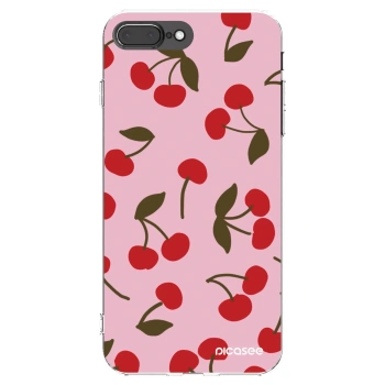 Picasee διαφανής θήκη σιλικόνης Apple iPhone 7 Plus - Cherry