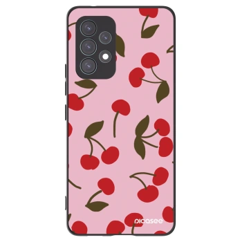 Picasee Μαύρη θήκη σιλικόνης για Samsung Galaxy A53 5G A536 - Cherry
